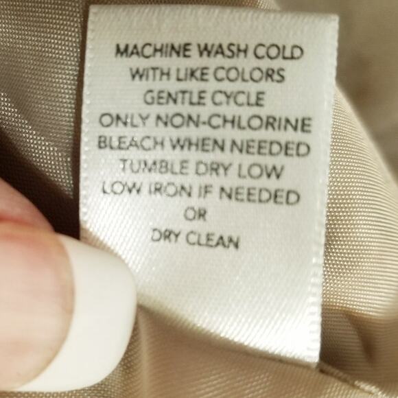 CJ Banks Women's Tan Washable Suede Open Jacket Gathered Hem Down Sleeves Sz 3X - Picture 7 of 7